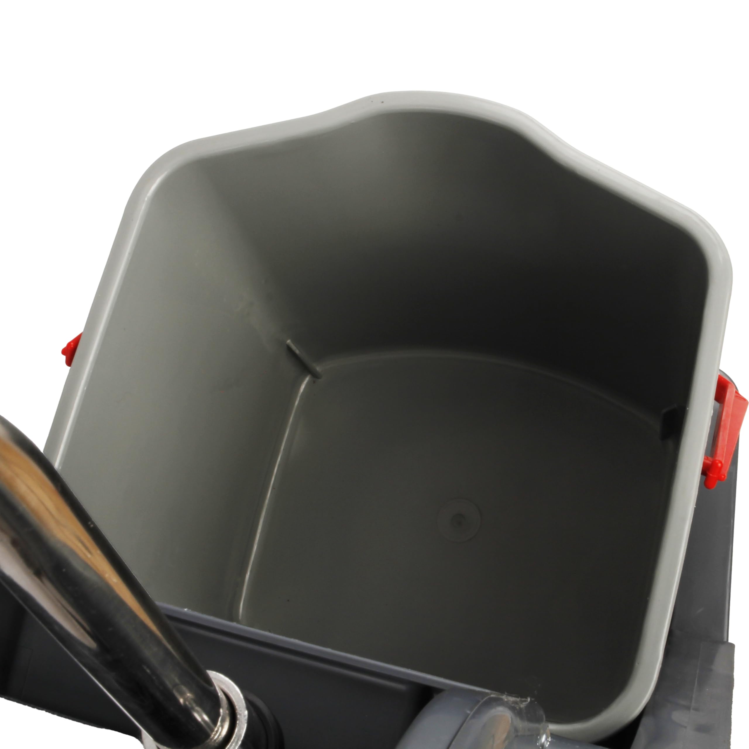 Carro de Limpieza Profesional 2X 25L, Prensa y Mopa Completa | Kit con cubos de segregación, soporte magnético, mango ergonómico y limpiadores de 1L para parqué, PVC y baldosas