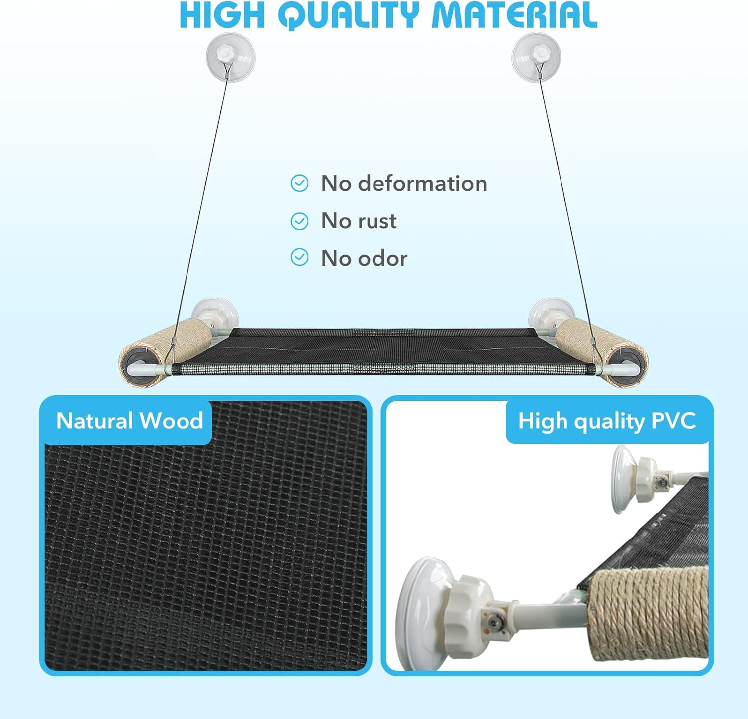 review Cat Window Perch,Sturdy and Stable Cat Bed,Easy to Adjust Cat Window Hammock Suitable for Most Cats,Cat Hammock for Window
