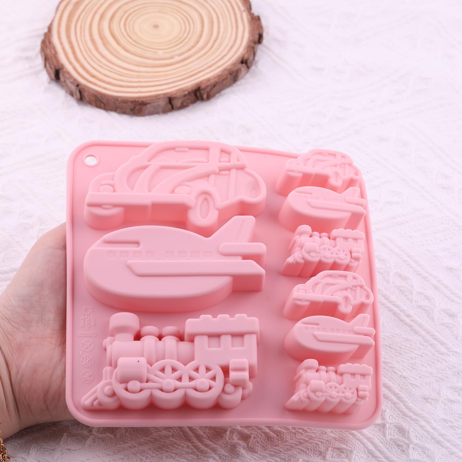 Vintage Car Train Airplane Silicone Chocolate Molds | 9 Cavity For Candy Chocolate Cake Decoration