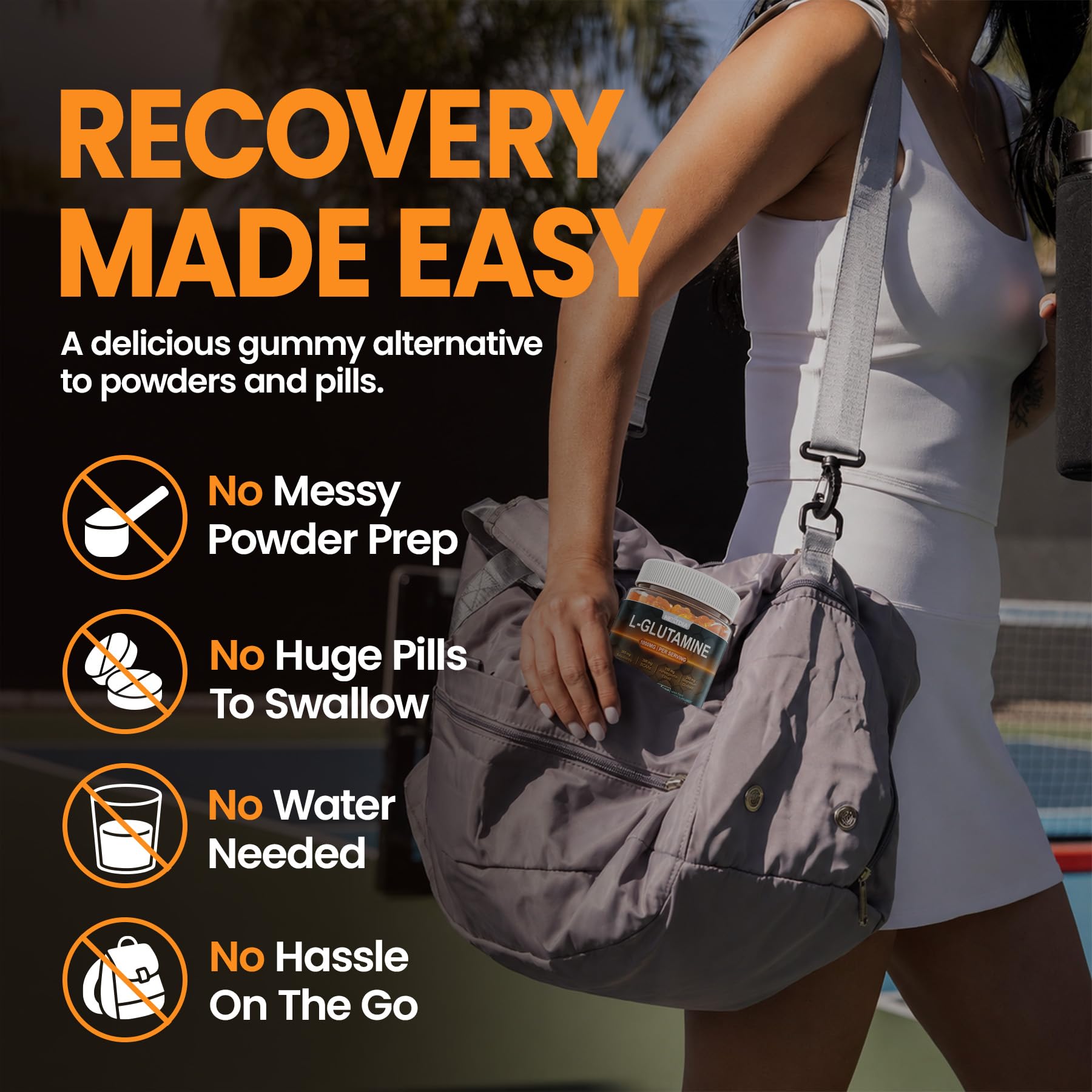 L-Glutamine 1000mg Gummies for Women & Men,Post-Workout Recovery Supplement — Amazon image 9