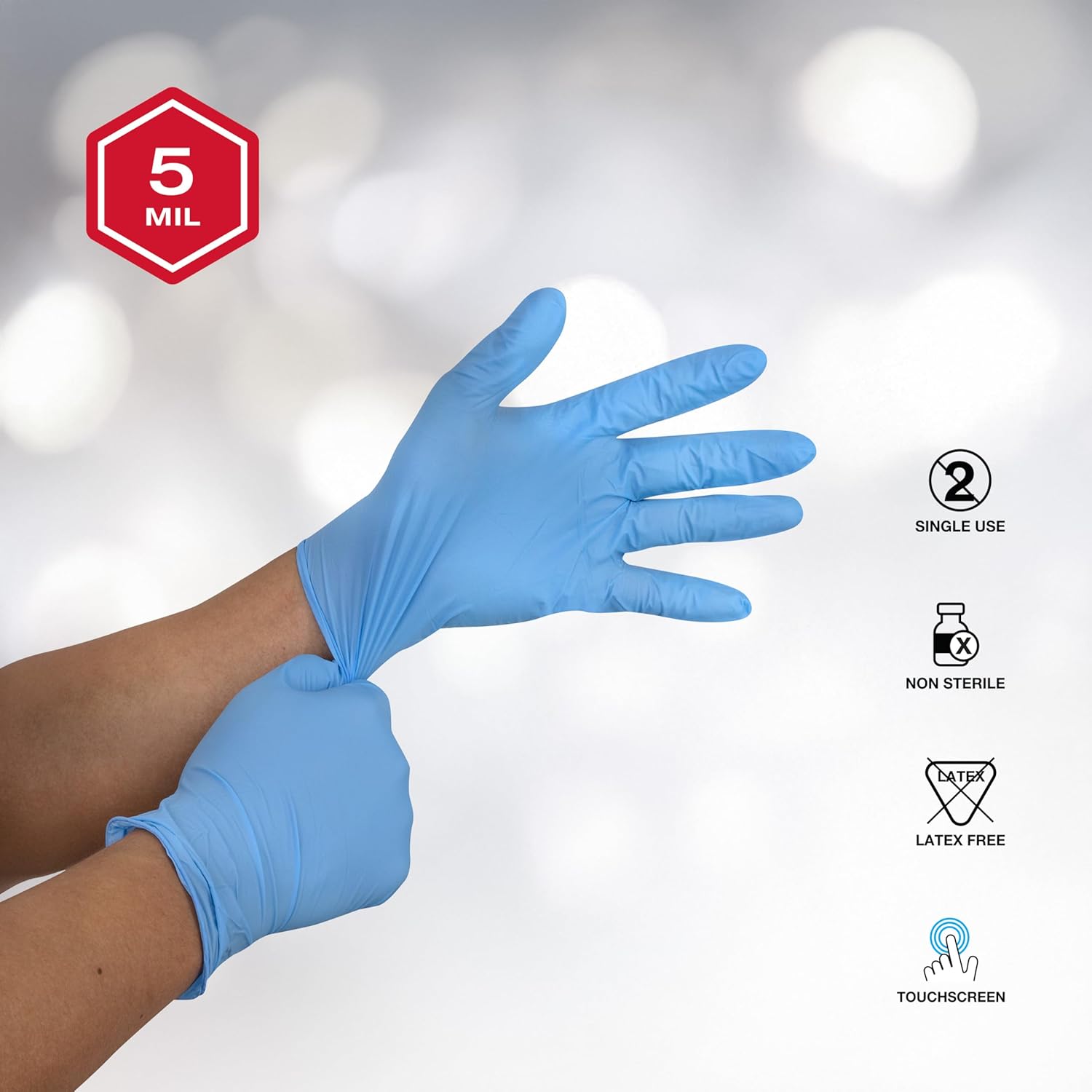 Radians Unisex Rwg9405 5 Mil Nitrile Disposable Industrial Grade Glove