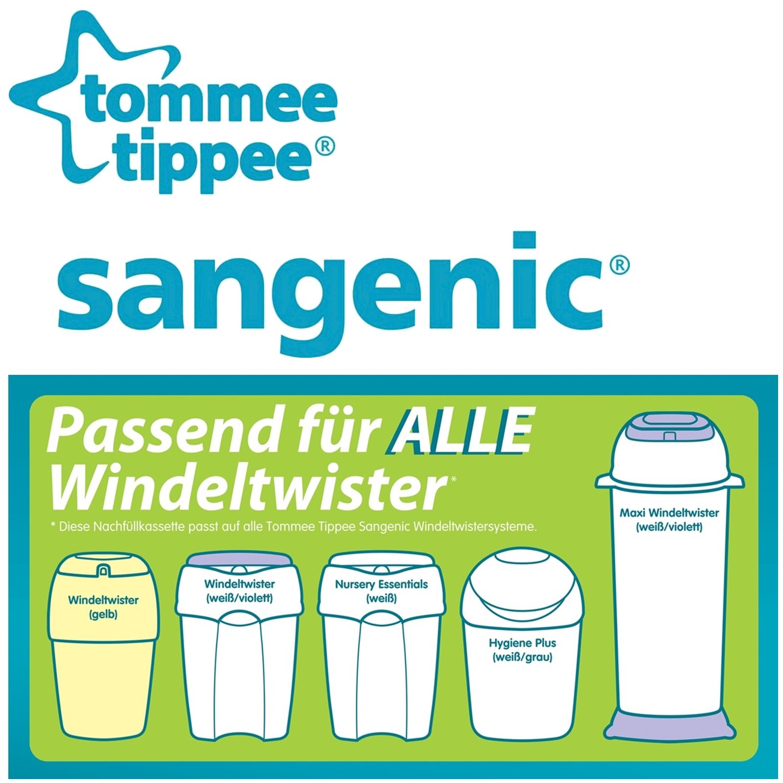 Sangenic - 9 Nachfüllkassetten für alle Windeltwister MK3, MK4 & MK5