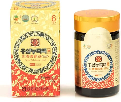 Miniatura 1 de Gangwoninsam Extracto de ginseng rojo coreano dorado de 8.46 onzas líquidas  Contiene extracto de raíz de ginseng rojo coreano 100% puro de 6 años