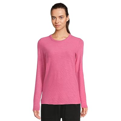 Lilla P Long Sleeve Bias Crew Neck Women
