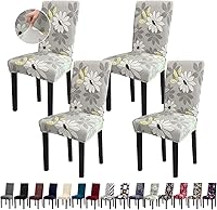 Vista 61 de Fundas de Silla de Navidad, Juego de 4 Fundas Elásticas para Sillas de Comedor, Protectores de Silla para Decoración de Navidad/Decoración del Hogar