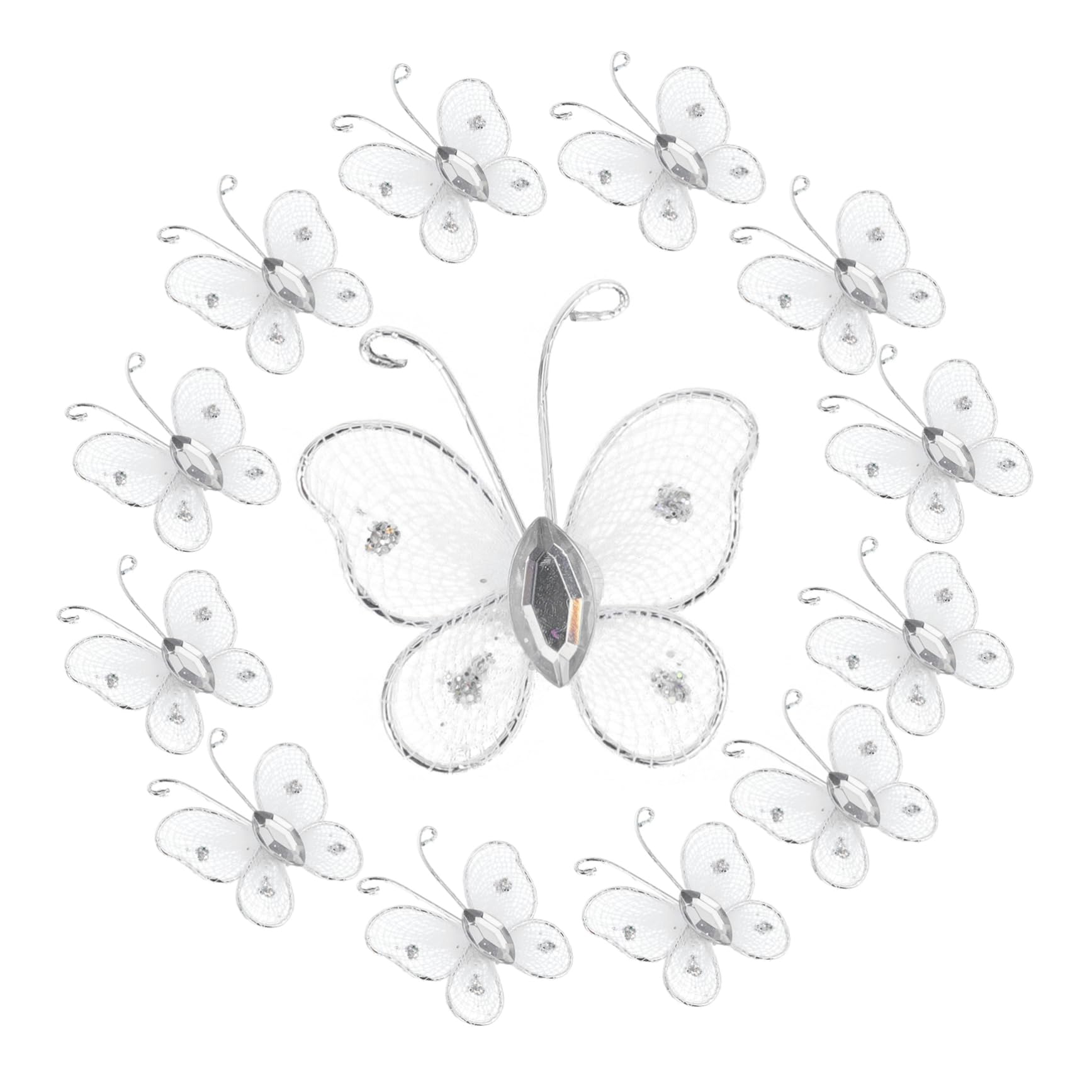 Amosfun 200stücke Organza Schmetterlinge Dekoration Für Hochzeiten Und Partys Netzschmetterlinge Für Kreative Bastelprojekte Und Wohnraumgestaltung