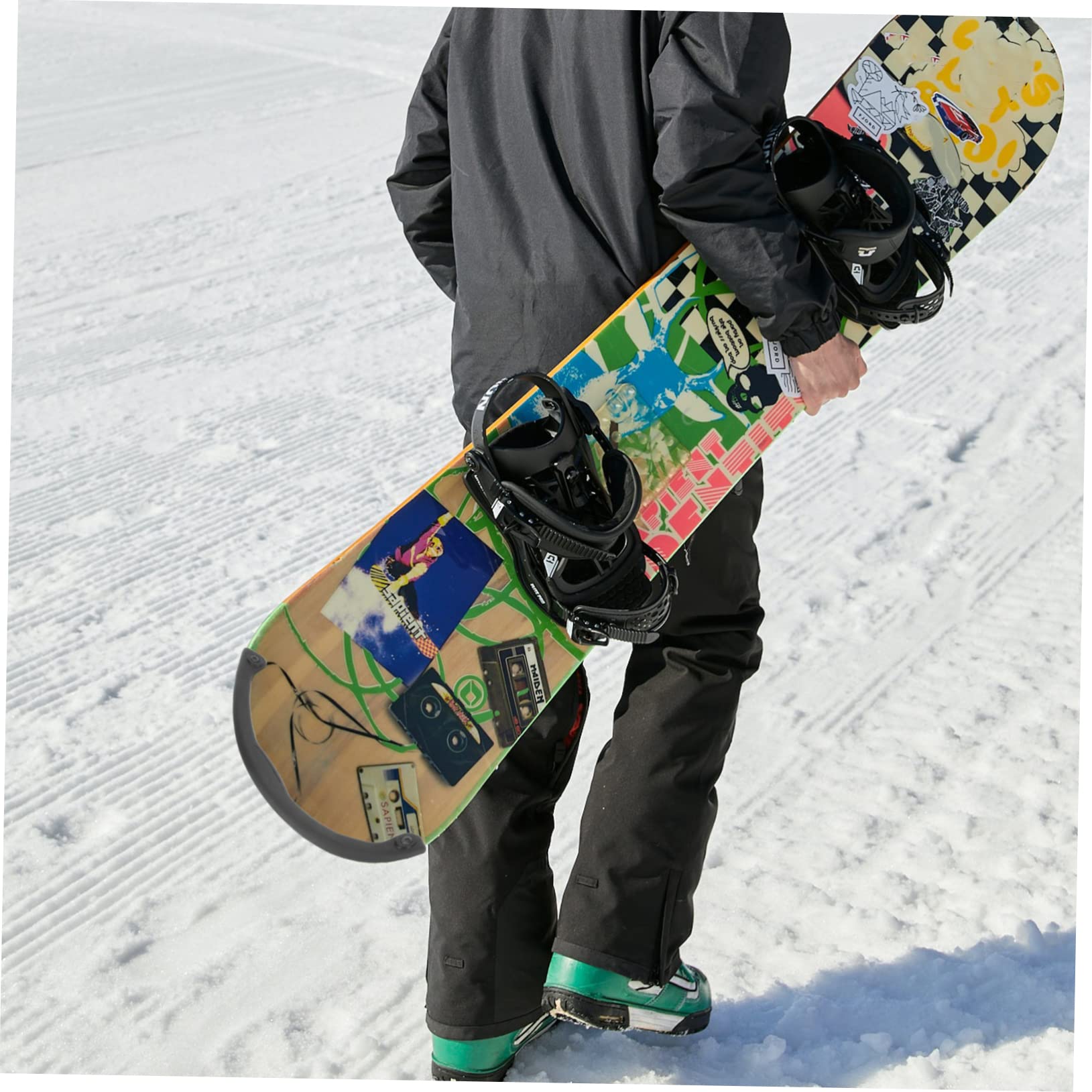 Yardwe Barre De Protection pour Snowboard Patins à Roues Alignées Genouillères Patinage Bord Planches à roulettes Pare-Chocs Patins De Planche à roulettes Black Caoutchouc