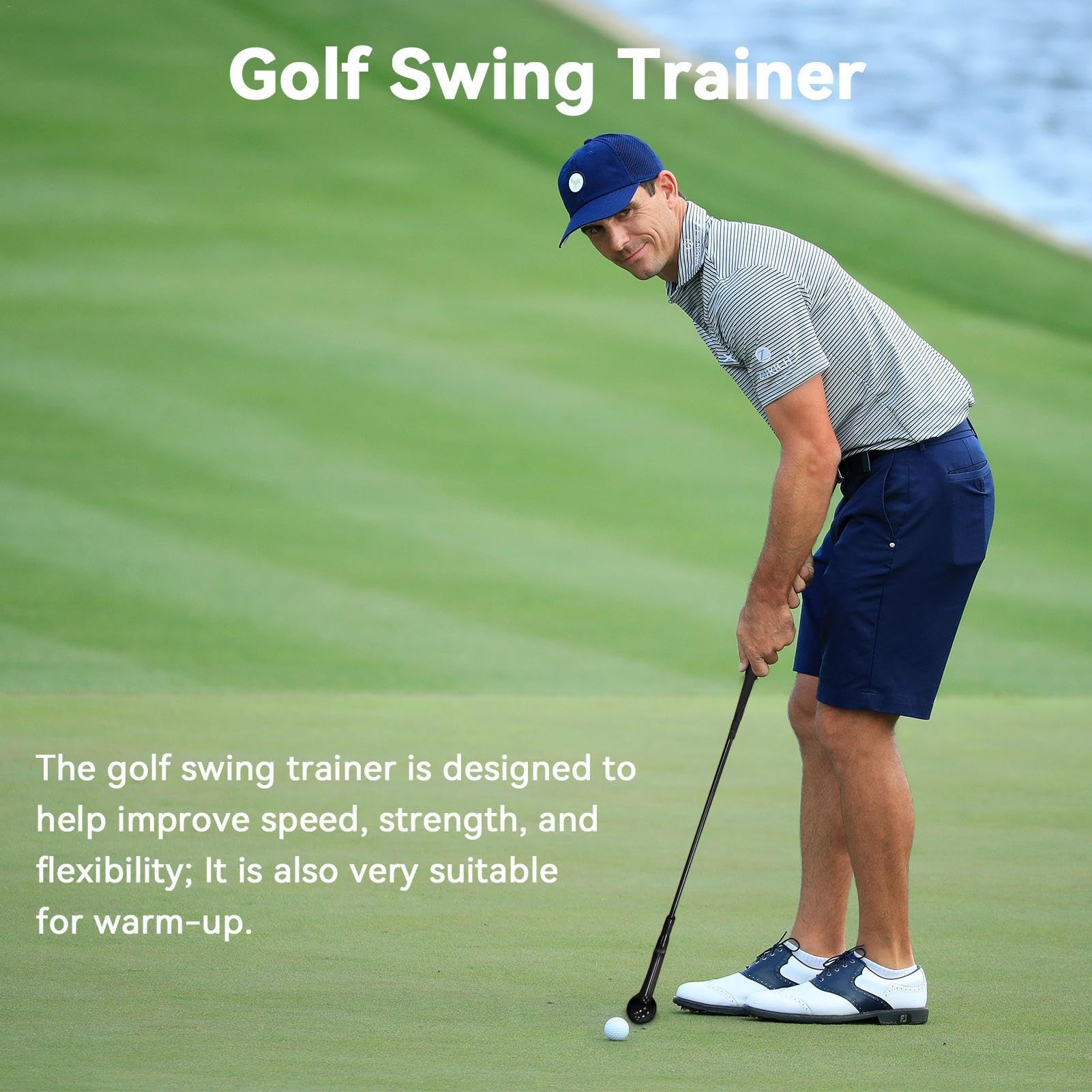 Entrenador de velocidad de swing de golf, ayuda de entrenamiento de tempo y flexibilidad, palo de calentamiento, agarre y corrección, profesional para mejorar la habilidad, fuerza y camino de swing