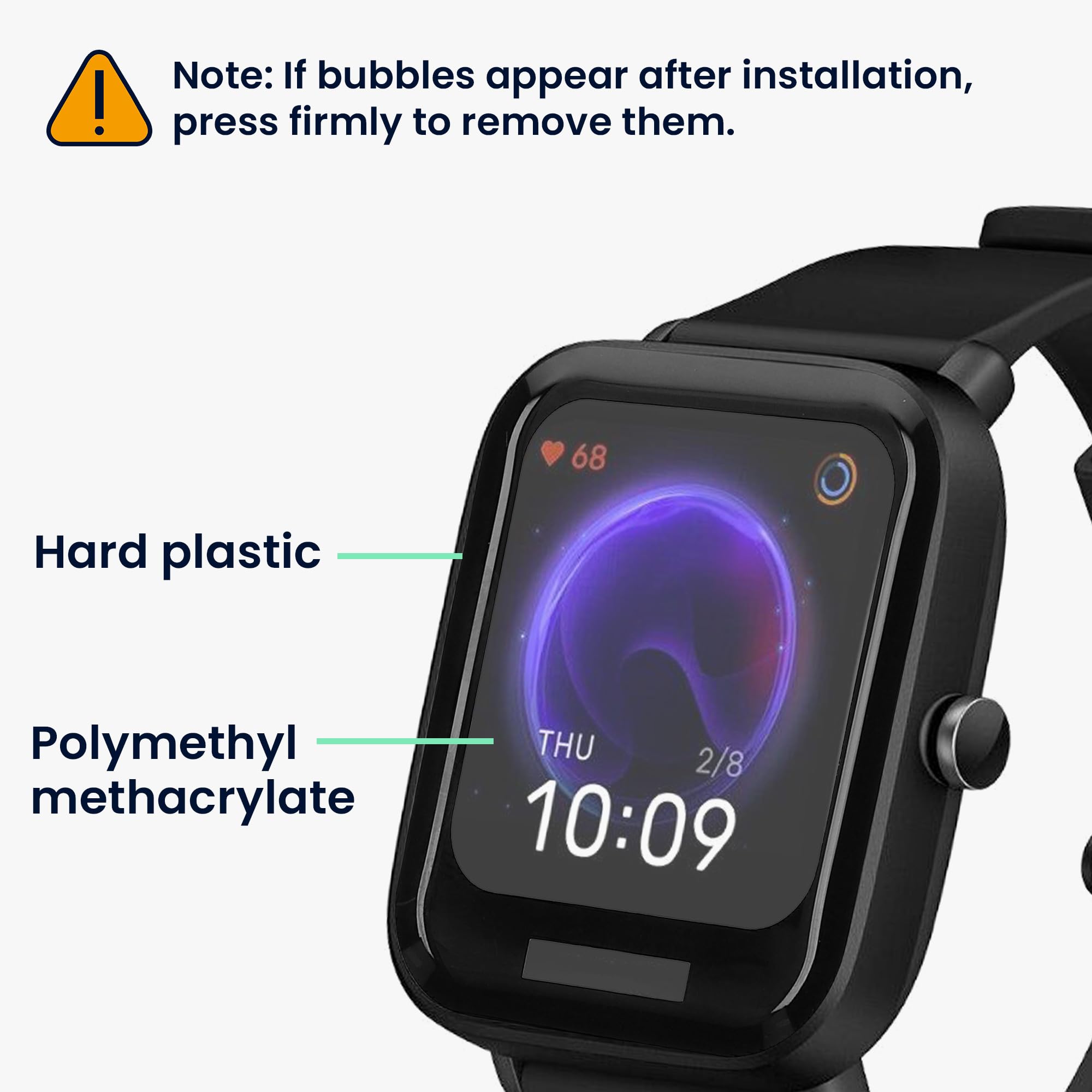 Ruentch Custodia Protettiva In TPU Per Amazfit Bip U, Anti Graffio, Trasparente E Ultrasottile (Colori Vari)