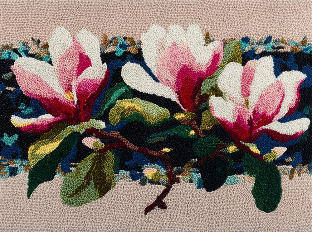 FWRTYCB Latch Hook Carpet Kit Magnolia 20X15Inch Rug Making Kit