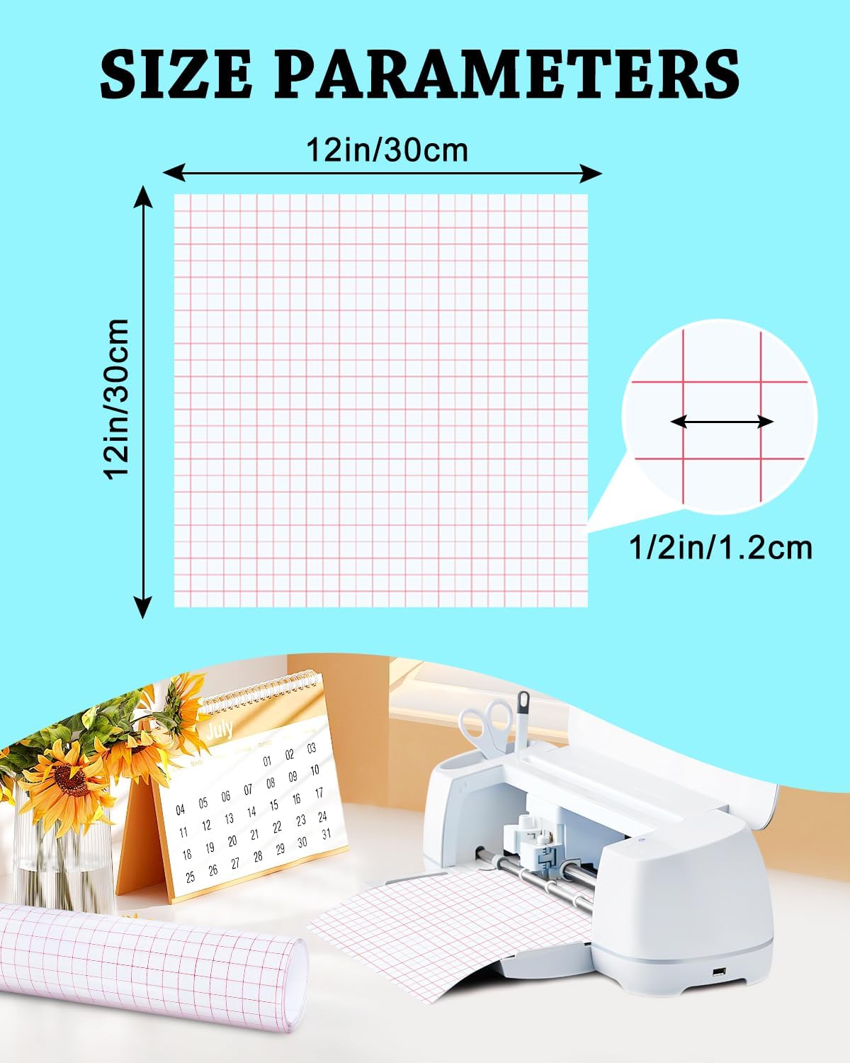 UCEC 75 Pack Transfer Tape for Vinyl Compatible with Cricut Maker 4/Explore 3,12x12in Clear Vinyl Transfer Paper Easy Transfer Adhesive Sheet for Vinyl Projects for Decals, Signs, Windows, Stickers