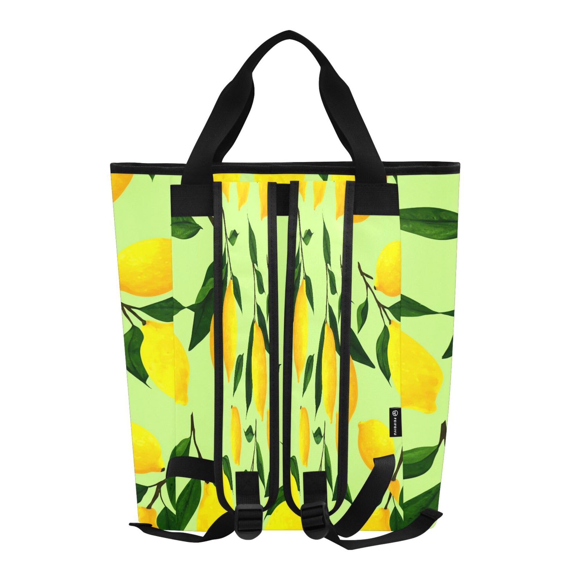 PYBUG Lemons Reusable Insulated Backpack 36 Cans,Large Leakproof Portable Cooler Tote Organizer for Office Picnic Hiking Beach BBQ