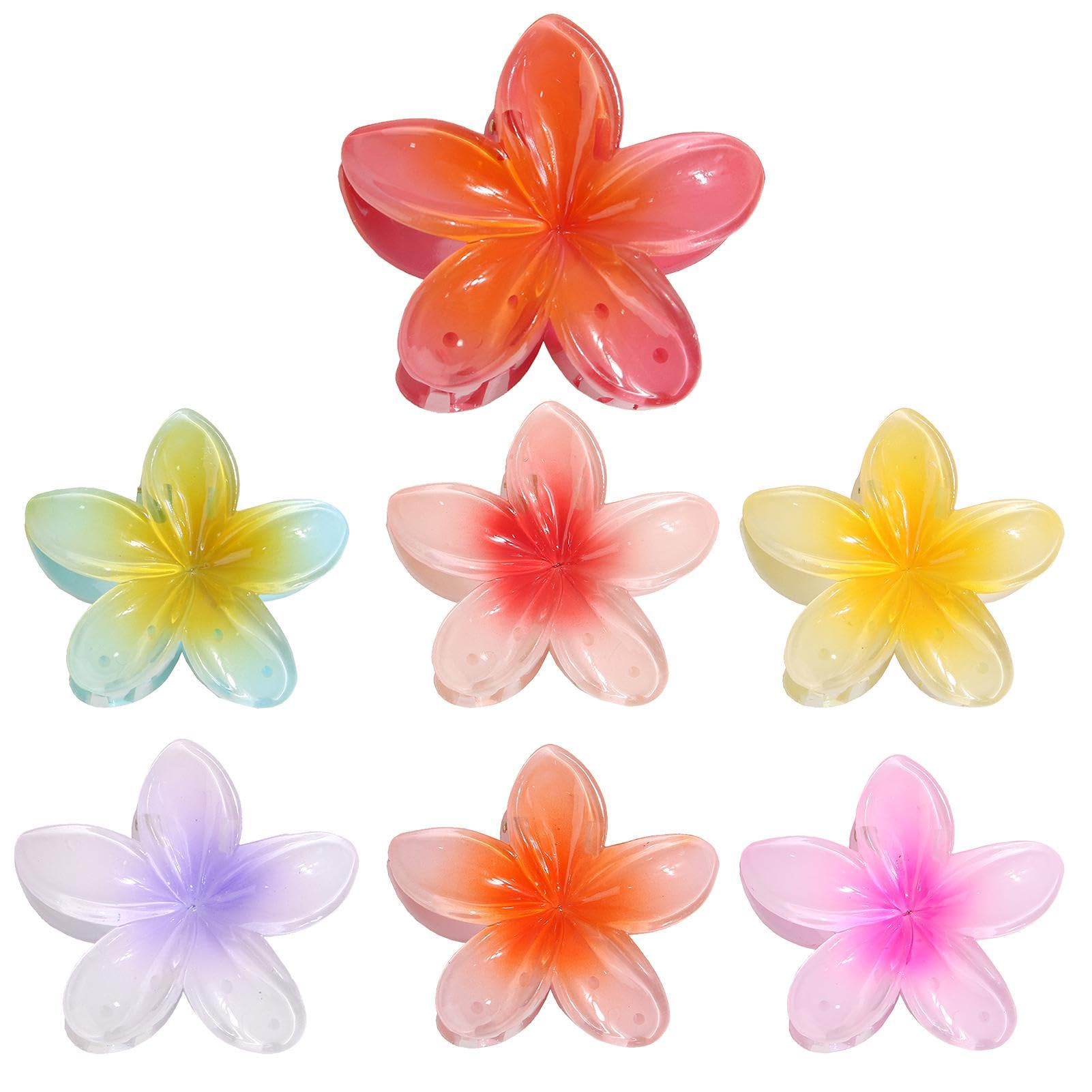 水色の花デザインヘアクリップ ♪ 新品 ヘアクリップ/コンコルド『高品質/グロスエポ/フラワー