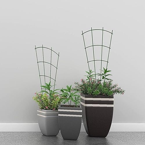 Miniatura 5 de Smalibal 2 piezas de enrejado de jardín para plantas trepadoras, diseño de rejilla metálica para plantas trepadoras, soporte para plantas en maceta,