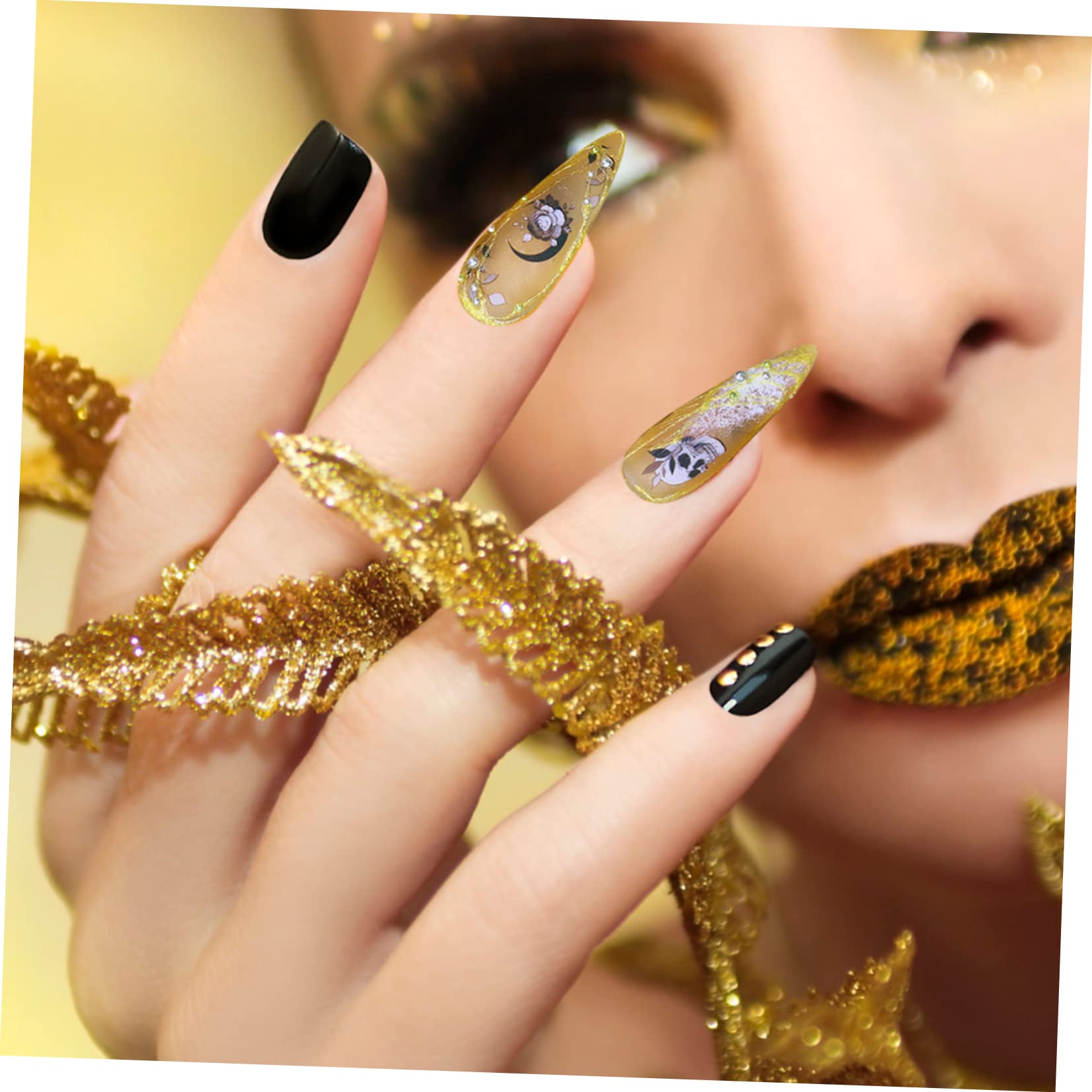 Healvian 50fogli Nail Art Stickers Fiori Eleganti Da Adesivi Per Unghie Autoadesivi Per Decorazioni Manicure Design Creativo Per Unghie e Artistiche Perfetti Per Doni e Decorazioni