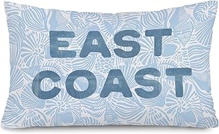 SJDFCSA Blue Seashell Coastal Beach 12x20 Pillow Cover, Preppy Beach Room Decor, Beachy Coastal East Coast Decorative Throw Pillow Covers Pillowcases for Couch Bed Girly Room Bedroom Dorm