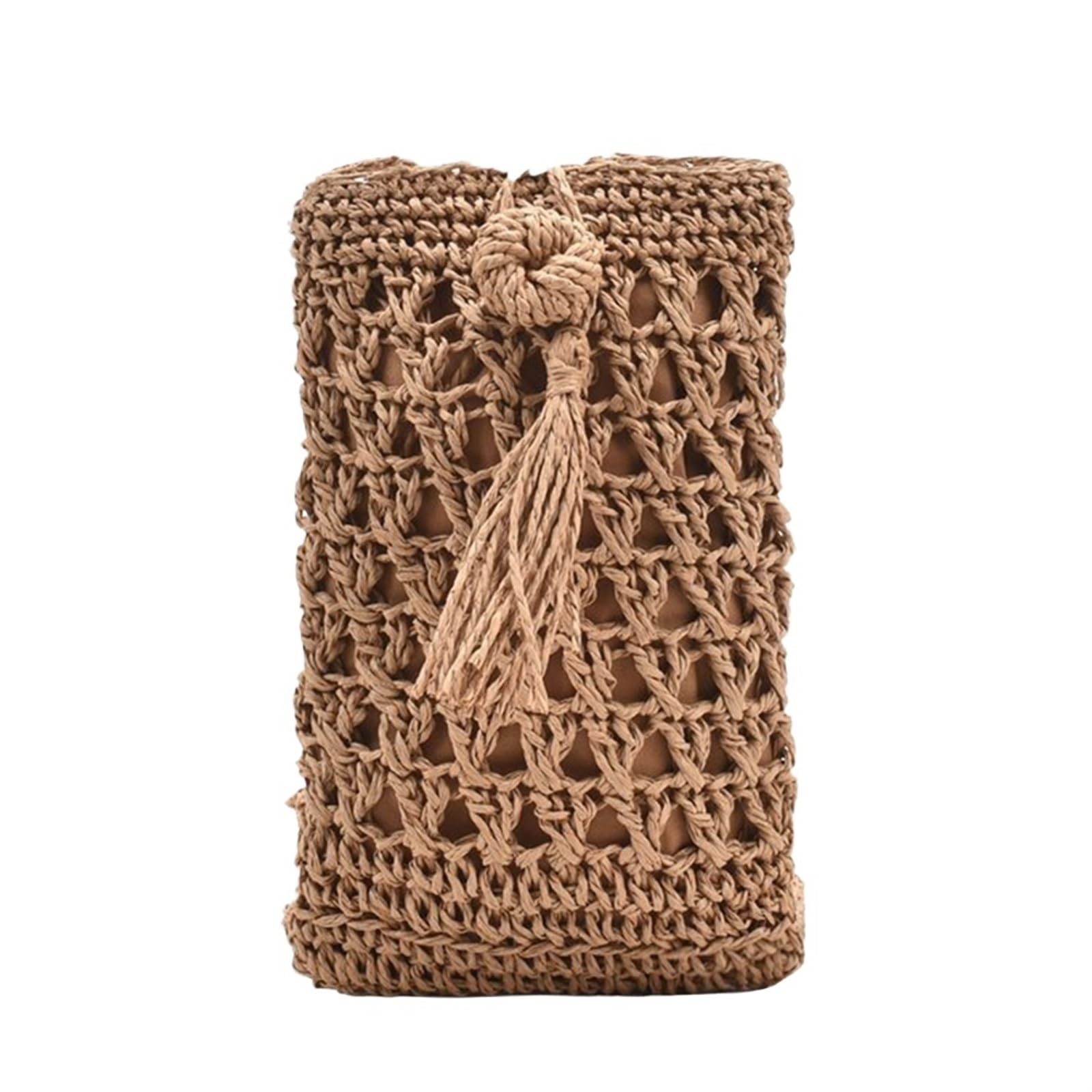 EBZFASO Straw Rope Crochet Crossbody Phone Bag