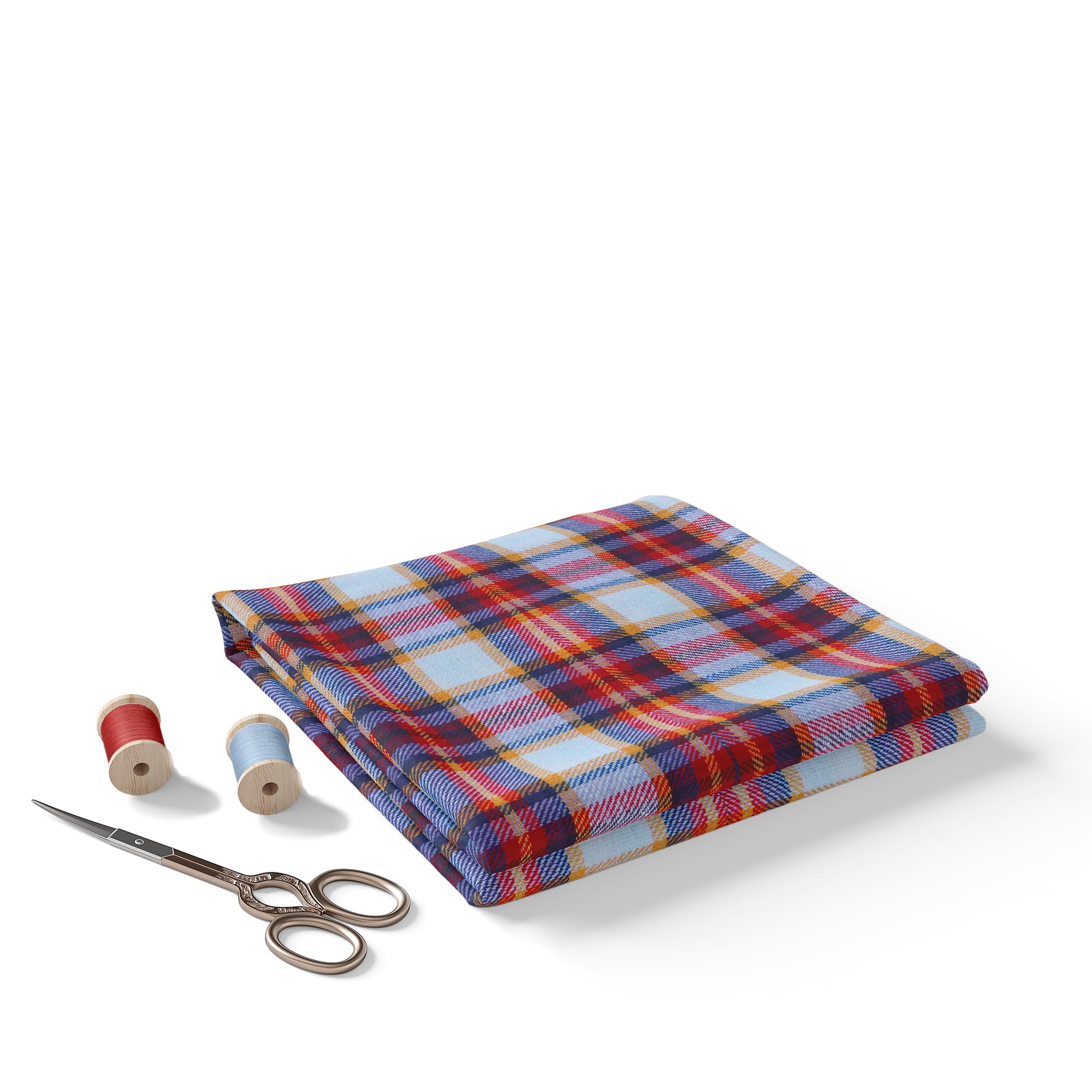 b bigreams - your comfort is our mission BIGREAMS Unstitched Yarn-Dyed 100% Cotton Checkered White & Red Shirt Material For Mens-picture-25