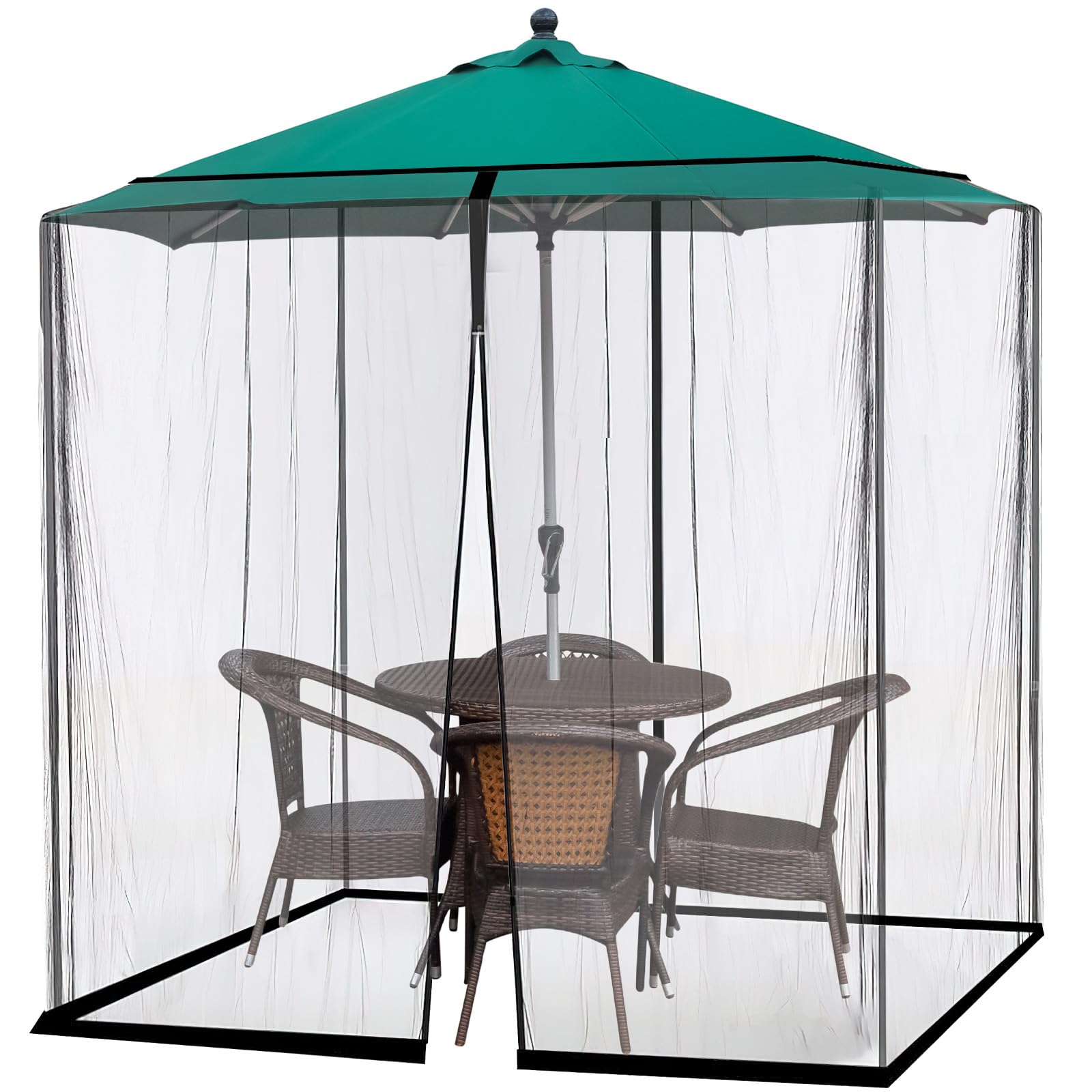 Tenda Zanzariera 3x3 m da Esterno, Gazebo da Giardino, Pergolato, Teli Laterali