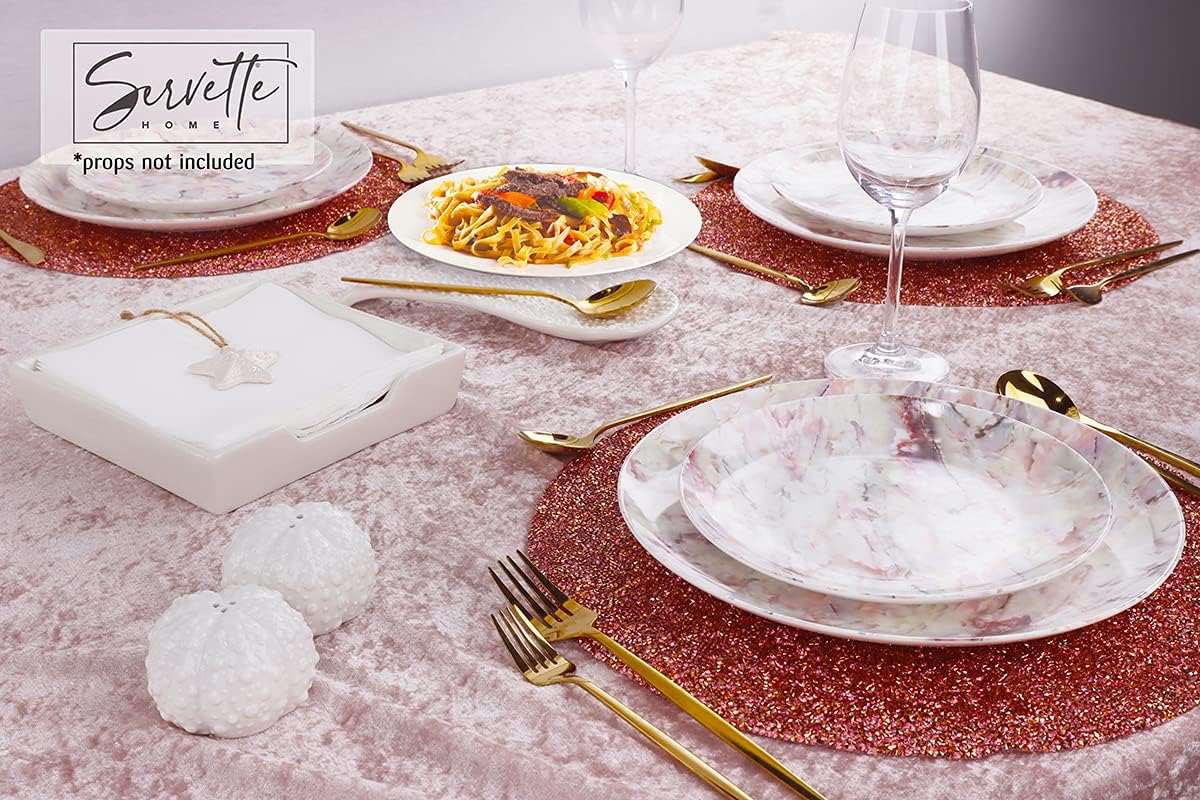 Salt and Pepper Shaker Ceramic Stovetop Set with Napkin Holder and Spoon Rest - Sea Urchin and Starfish