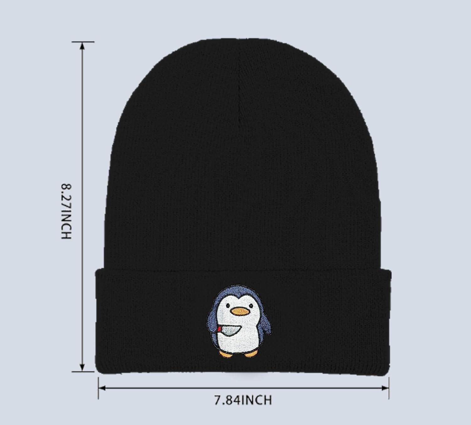 Embroidered Beanie Hats for Men Women, Winter Funny Knit Hat, Stuff Accessories Gifts - Image 4