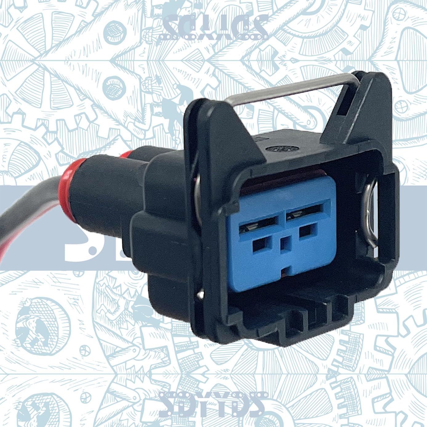 F8RZ-8C607-GC, S-827 - Conector de motor de ventilador de radiador para Ford Contour, Focus 2000-2010, GT 2005-2006 / Mercury Cougar 1999-2002, Mystique 1995-2000