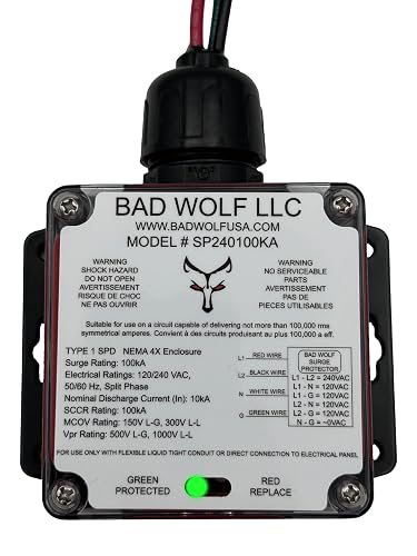 100kA Whole House Surge Protector with Overwatch, Split-Phase 240VAC Type