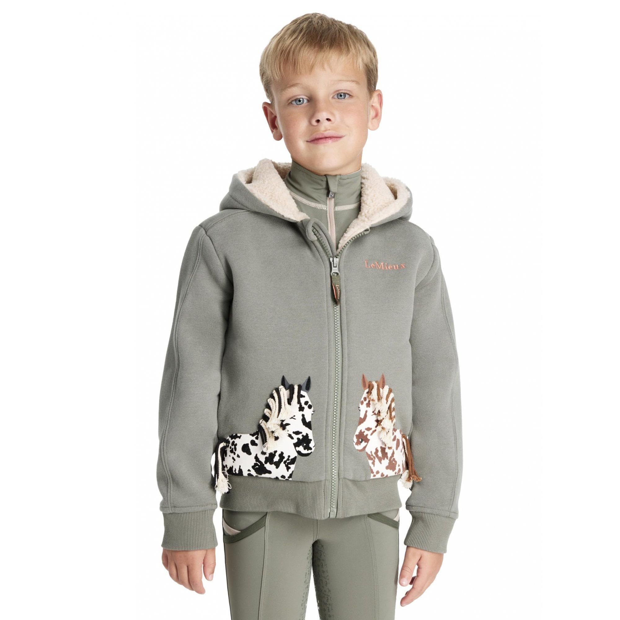 Lemieux Rosemary Mini Charlie Pony Hoodie - Fleece Lining - Cute Mini Pony Details - 7-8 Years