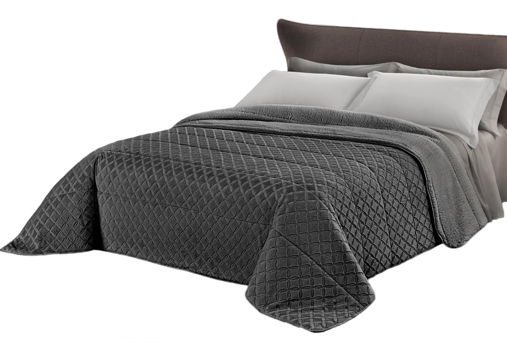 Copripiumino Ecuador In Raso Di Cotone 200 Fili - Reversibile, Bottoni, 180x220 Cm + Federa 45x120 Cm | Multicolore - Foto 7