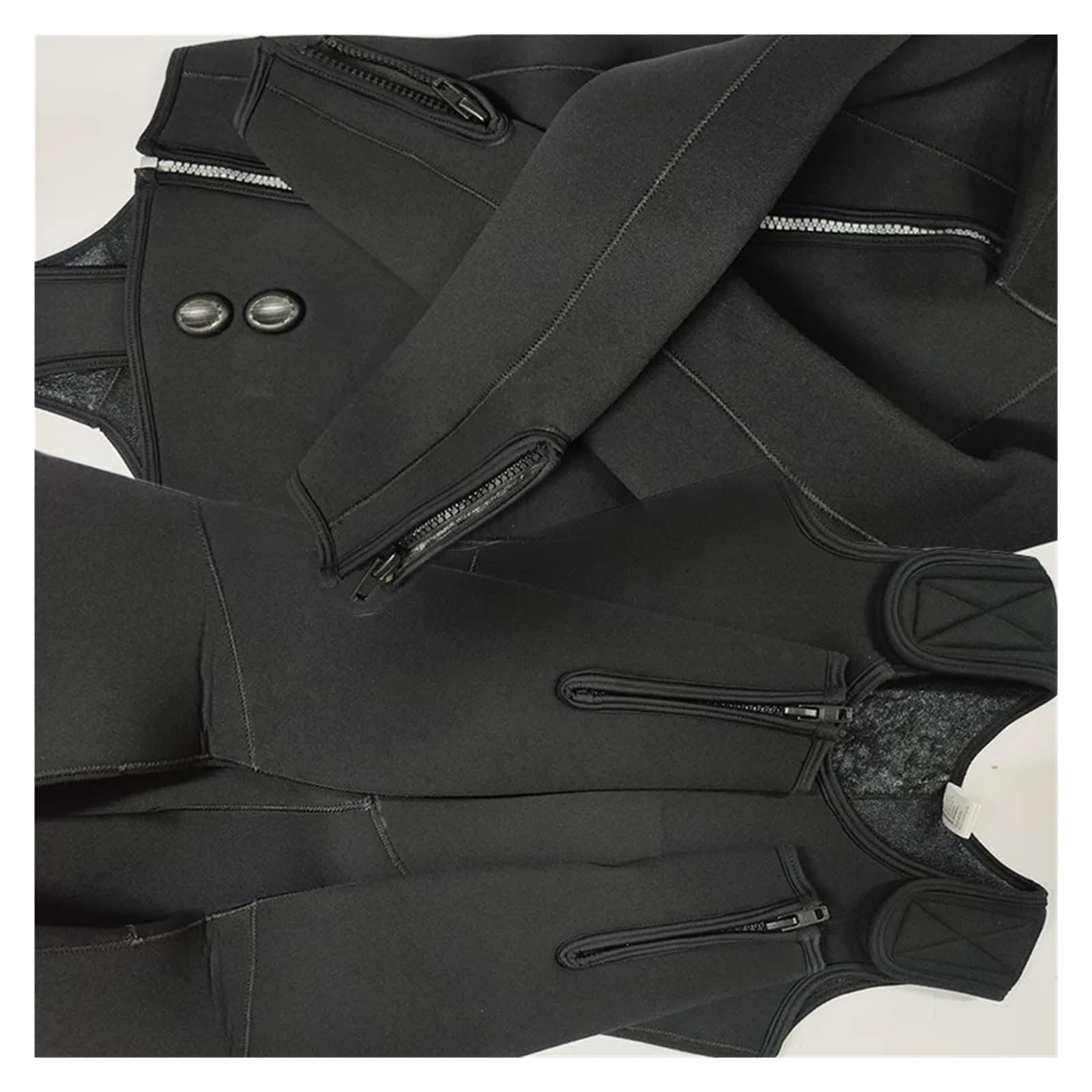 Muta da Snorkeling in Neoprene Fission con Cappuccio a Maniche Lunghe da 7 mm, 2 Pezzi, for Uomo, da Sub, for tenersi al Caldo
