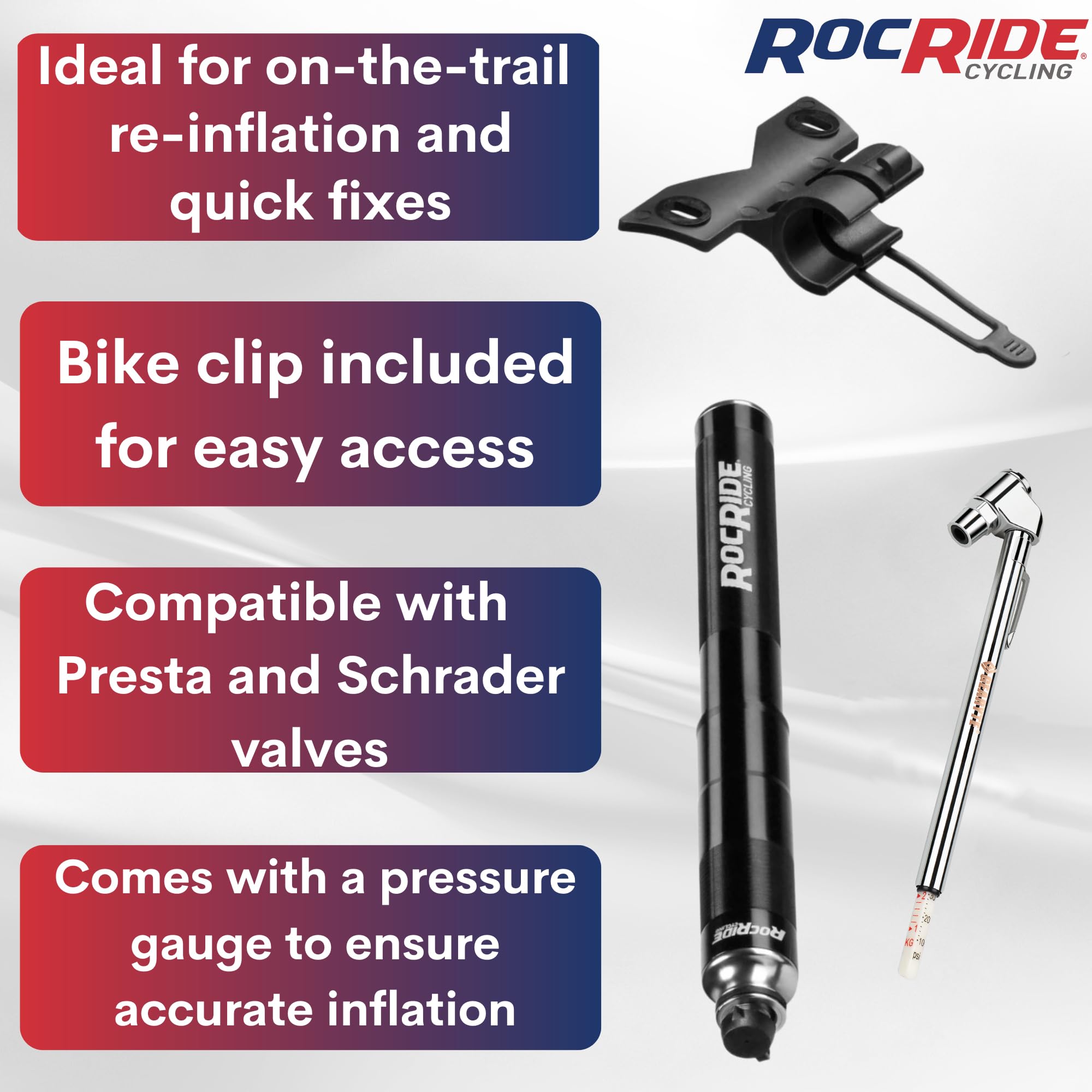 fahrradpumpe wie funktioniert RocRide Mini-Fahrrad-Reifenpumpe mit Bleistift-Reifendruckprüfer, aufblasbar auf 120 PSI und mit Schrader- und Presta-Ventilen. Tragbare Handluftpumpe inklusive Fahrradrahmenhalterung. Sport & Freizeit Fam_Lvl_2: Helme Farbe:White Yellow Matt Cube STEREO HYBRID 140