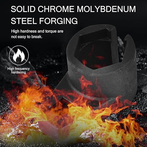 Miniatura 5 de QODOLSI 1 herramienta de desmontaje del sensor de oxígeno del automóvil, controlador de 3/8 de 7/8 pulgadas/0.866 in, enchufe de manga del sensor de