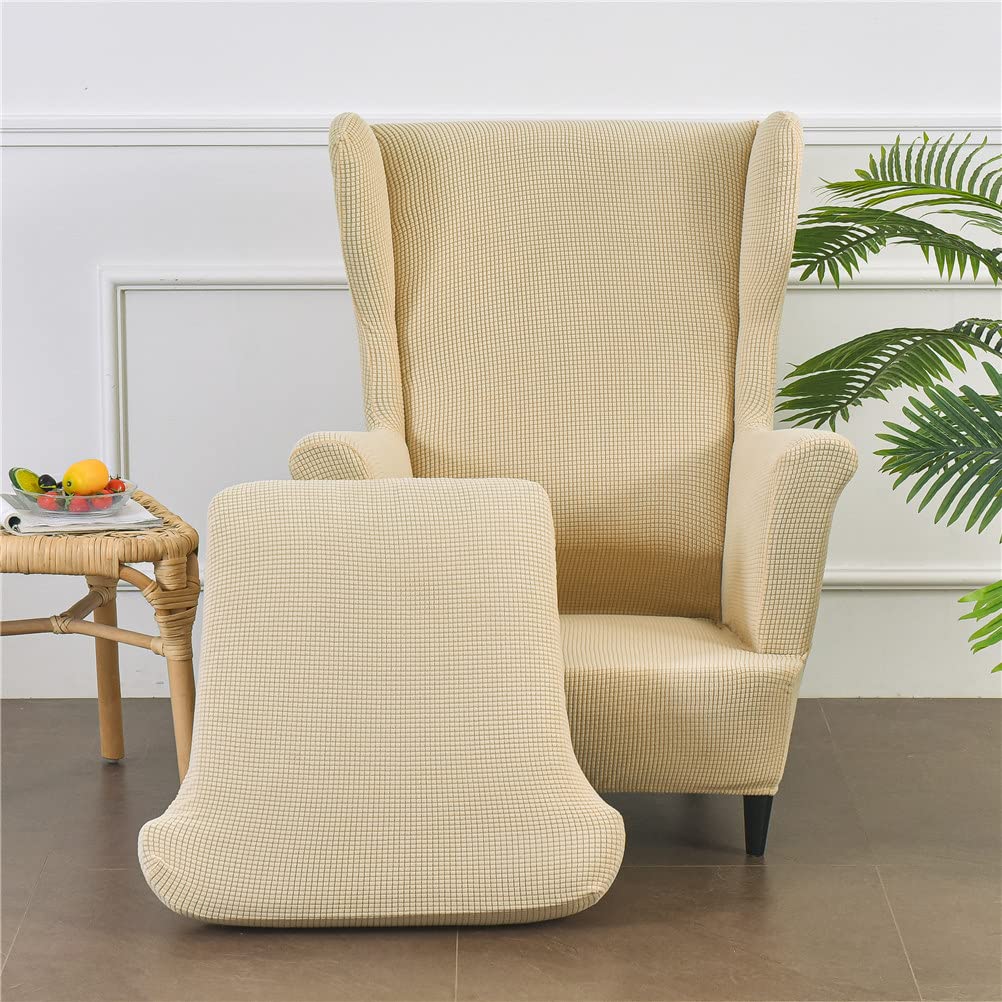 Highdi Wingback Chair Covers 2 Piece Stretch Wing Chair Slipcover - Image 2
