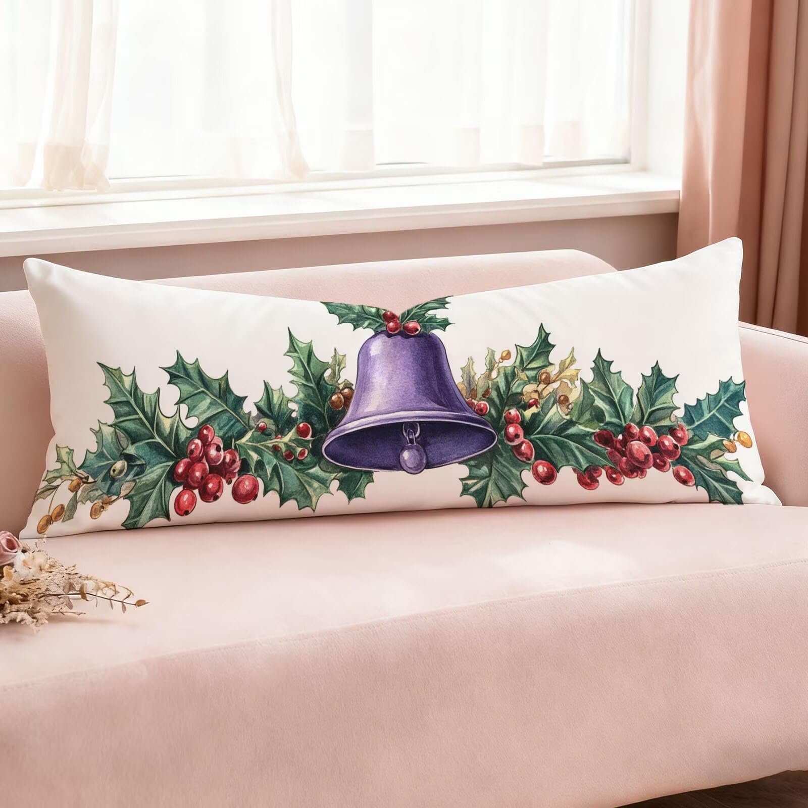 Poszewki na poduszki do łóżka 60 x 180 cm Poszewki na poduszki fioletowe poszewki na poduszki łóżko zielone aksamitne poszewki na poduszki na sofę, miękka dwustronna poszewka na poduszkę z