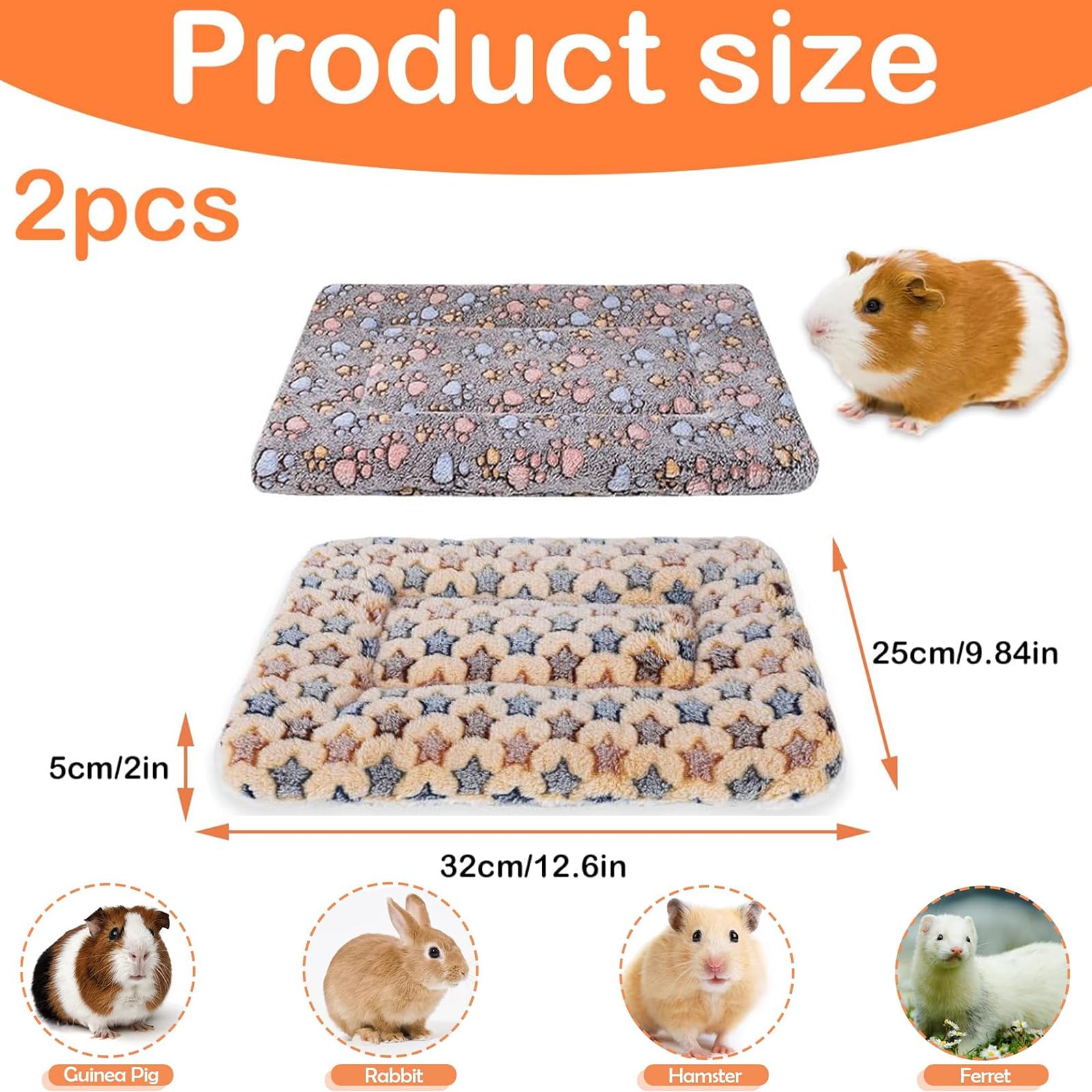 RJFUJP 2 Pcs Guinea Pig Beds, 35x25cm Guinea Pig Bed - Image 2