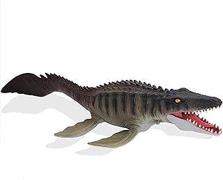Mosasaurus Action Figure Toy, Realistic Wide Jaw Dinosaur Toy Sea Monster Mosasaurus Dinosaur Plastic Hand-Painted Ocean Animal Model Figurine, Great Display, Collection, Cake Toppe or Gift for Kids