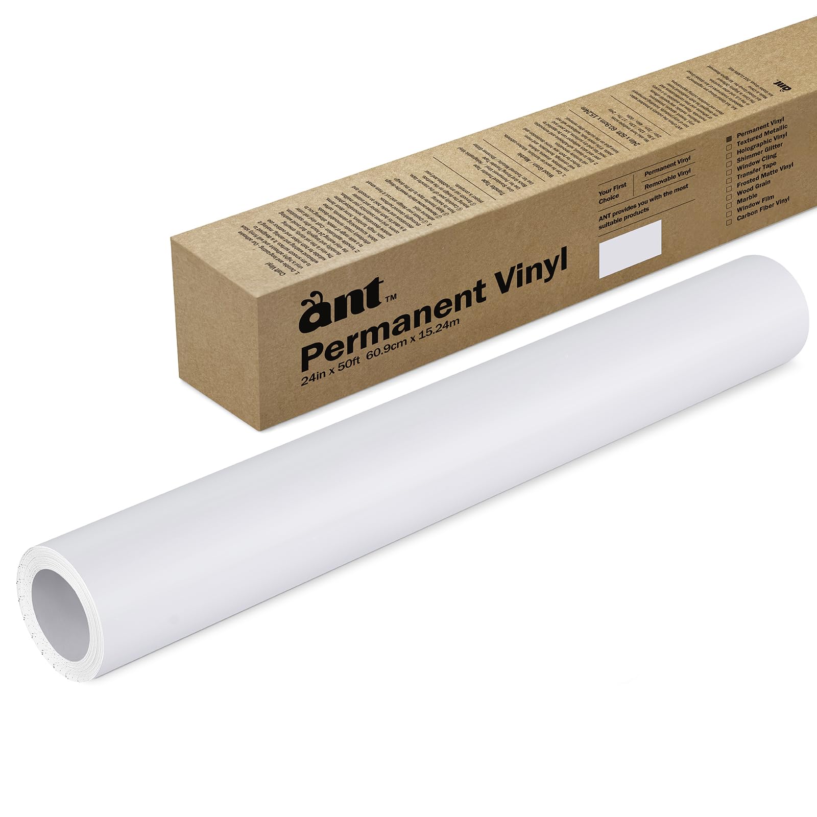 24inch x 150ft (0.6096x45.72m) PVP Roll (24inch x 50ft, Matte Ivory White)