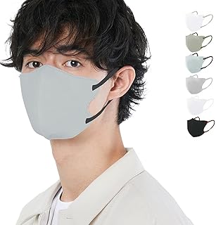 [ＬｉｌｙＮａ] 60枚入り(10枚×6袋) メンズマスク 不織布3Dマスク【薄型3層フィルター】メンズ 男性用【カケン検査済】立体構造 顔フィット 通気性アップ くちばし型 使い捨て 耳が痛くなりにくい 曇り防止 長時間快適 普通サイズ 通勤・通学用定番カラー グレー/ホワイト/ブラック 耳紐同色/バイカラー 小顔