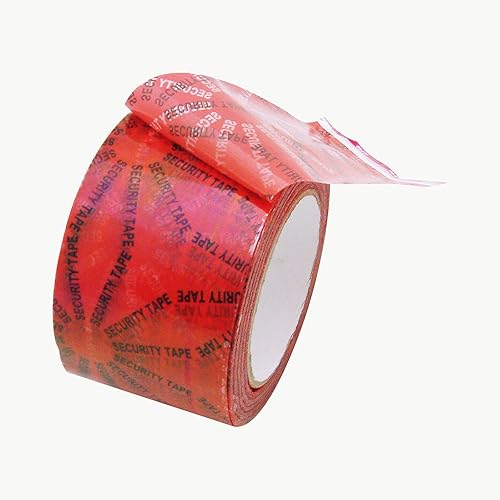 Miniatura 2 de JVCC Cinta de sellado de cartón a prueba de manipulaciones [agarre instantáneo] (TEV-ST): 3 pulgadas (2.835 in real) x 55 yardas (rojo sólido con