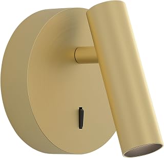 Astro Enna Surface Round LED, Indoor Reading Light, Dry Rated (Matt Gold) High Power LED, Designed in Britain - 1058127-3 Years Guarantee