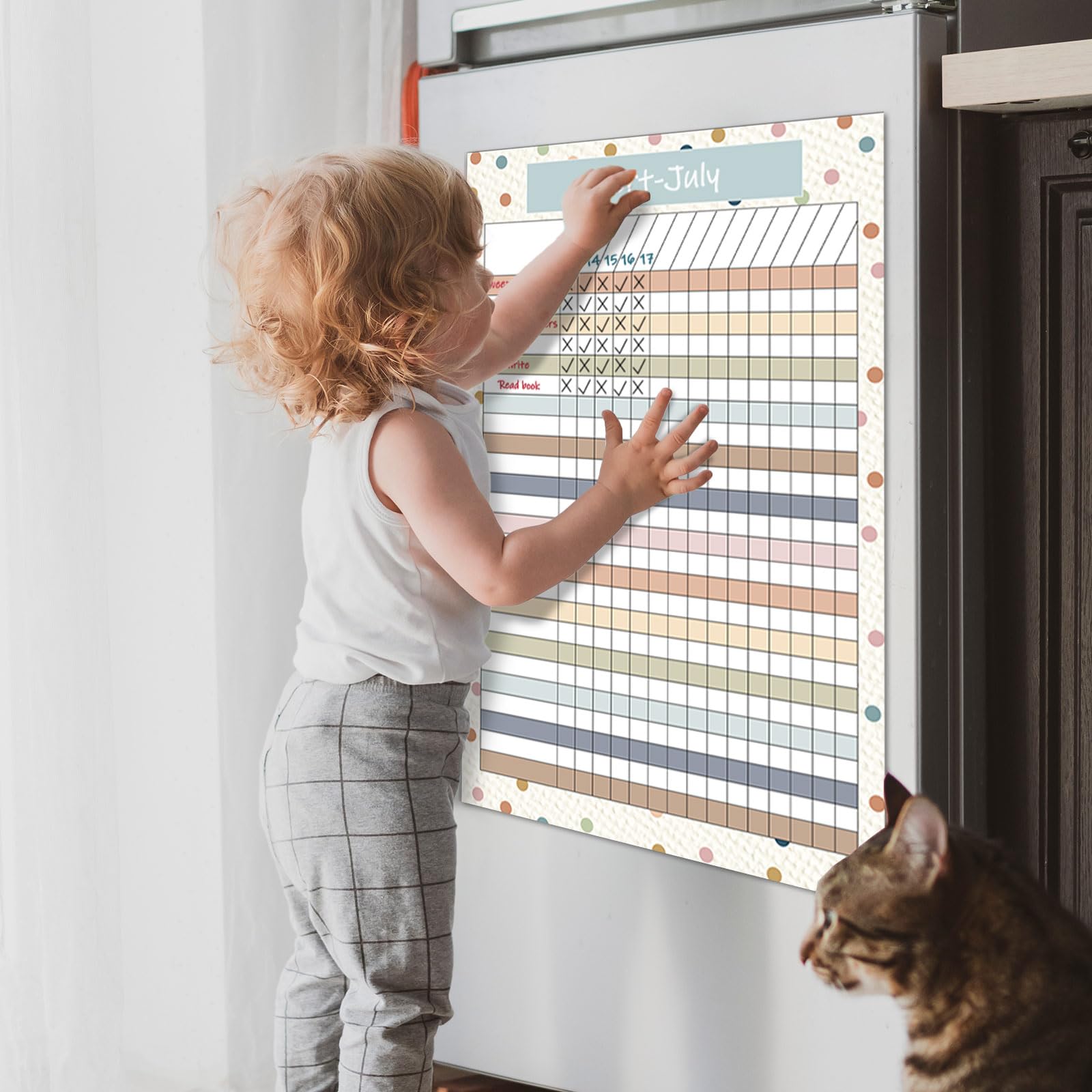 9 PCS Boho Rainbow Classroom Charts Boho Classroom Incentive Chart Homework Data Charts Rainbow Reward Chores Chart for Kids Behavior Learning School Attendance Homework Progress Tracking Pads - Image 7