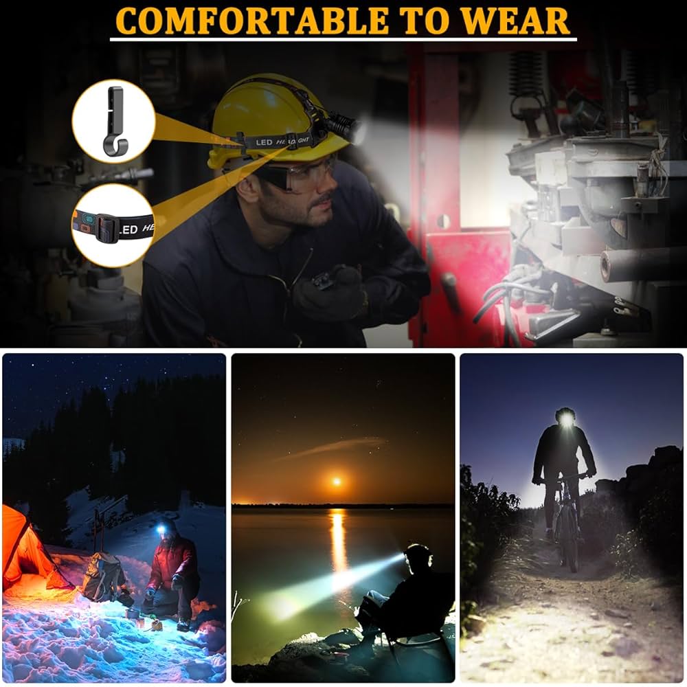 Amazon.com : KYEKIO Rechargeable Headlamp 2Pack, Super