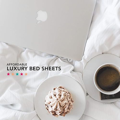 Miniatura 7 de California Cotton Club Juego de sábanas y fundas de almohada cómodas de 600 hilos, algodón puro, suave, ligero, calidad de lujo, 2 piezas y fundas