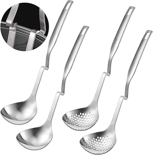 Miniatura 8 de Set de Cucharón Ranurado para Ollas Calientes Patelai de Acero Inoxidable, Cucharón para Sopa, Colador, Cucharones, Utensilio de Cocina para Ollas