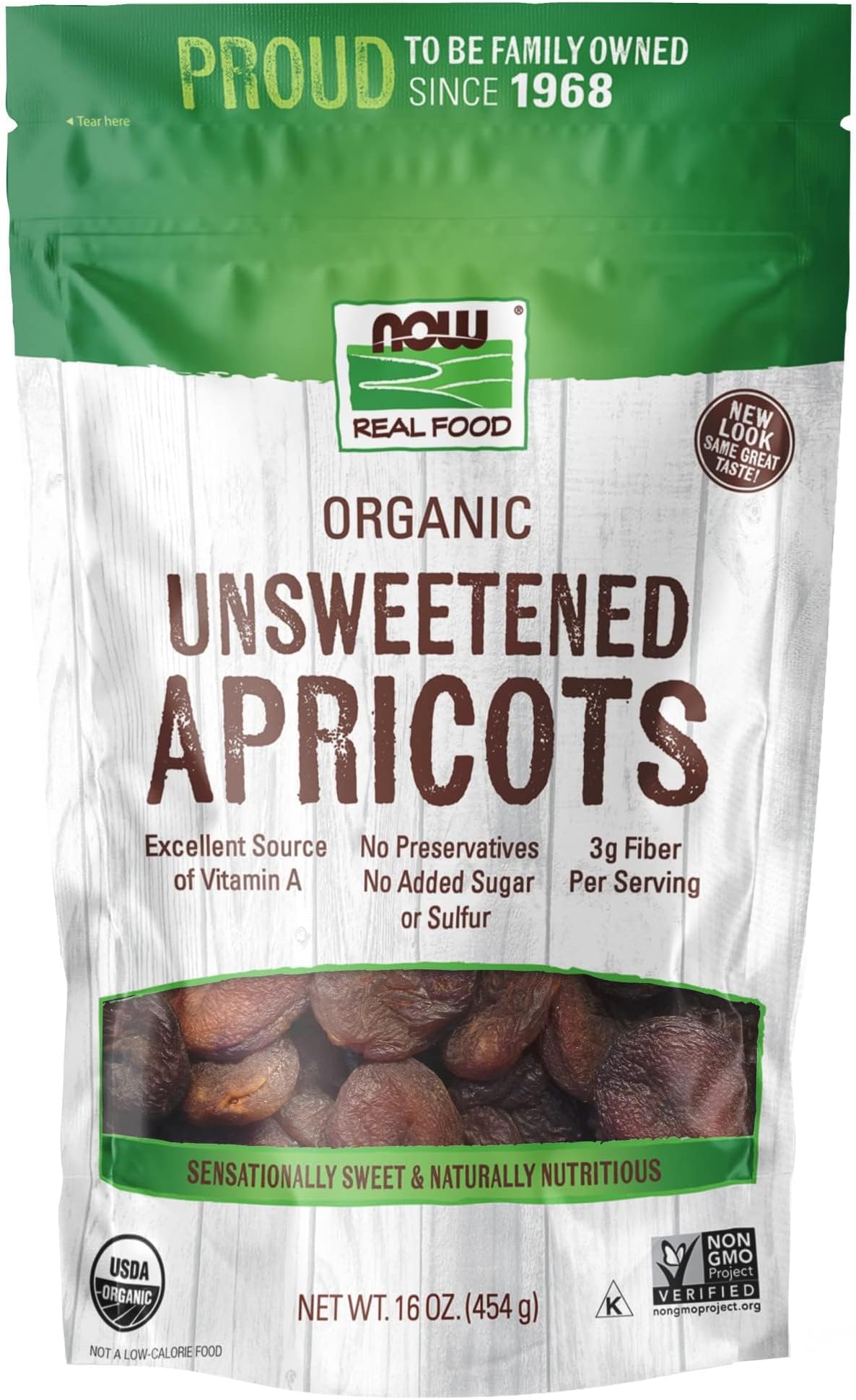Organic Dried Apricots, Unsweetened, No Preservatives, Added Sugar or Sulfur, 16-Ounce (Packaging May Vary)