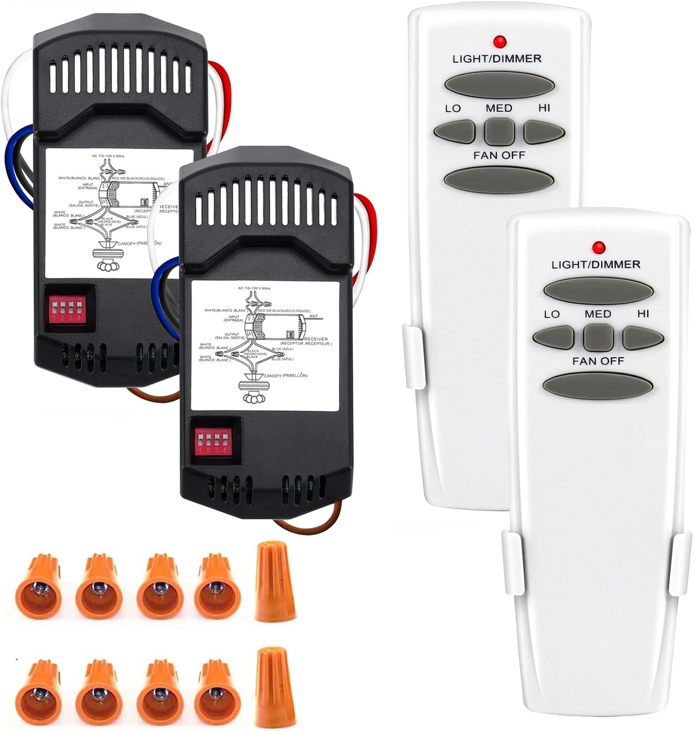 CEILING FAN REMOTE HD5+R28-2PACK