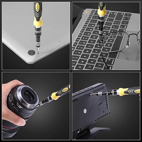 Miniatura 7 de ORIA - Juego de destornilladores de precisión, 60 en 1 con juego de destornilladores de 56 puntas, kit de destornillador magnético con eje flexible