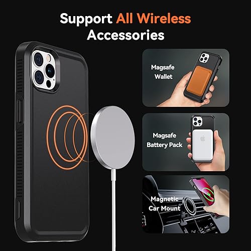Miniatura 5 de Dataroad - Funda magnética para iPhone 13 Pro, resistente compatible con MagSafe, protección contra caídas de grado militar, forro de microfibra