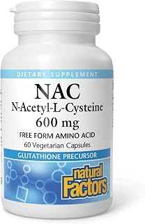 Natural Factors N-Acetyl-L-Cysteine 600 mg, 60 Capsules