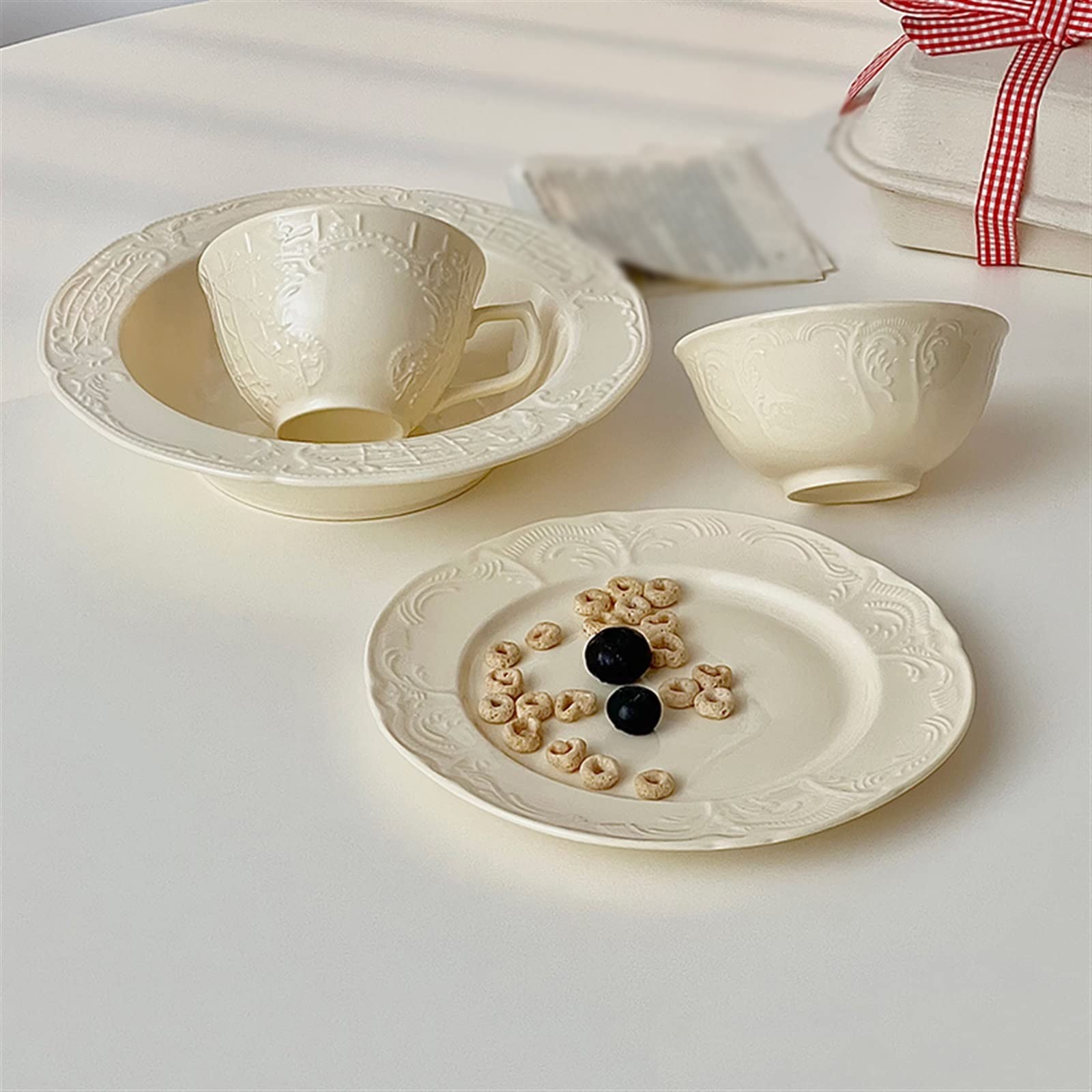 Bellissimi Piatti da Insalata in Ceramica Piatto da Pranzo in Ceramica Piatto Piano per la casa Piatto da Pranzo Piatto da Frutta per Mensa Piatto da Dessert Piatto Circolare Piat